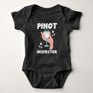 Body Para Bebé Inspector de vino Pinot Funny Bebe Alcohol