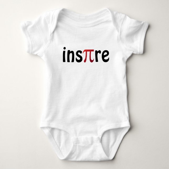 Body Para Bebé Inspire Pi Day Math Black Red (Anverso)