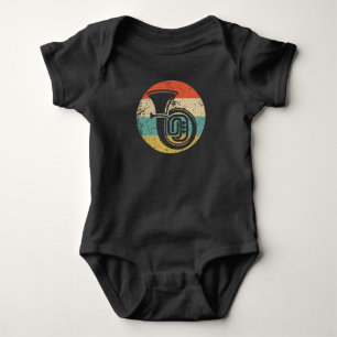 Body Para Bebé Instrumento musical de estilo vintage retro tuba
