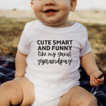 Body Para Bebé Inteligente Y Gracioso Como Mi Gran Abuelo Funny B<br><div class="desc">lindo,  inteligente y gracioso como Mi Gran Abuelo,  una idea graciosa de regalo para que un abuelo sea</div>