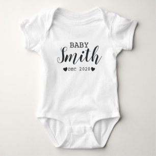 Body Para Bebé Invitación de embarazo de nombre de bebé personali