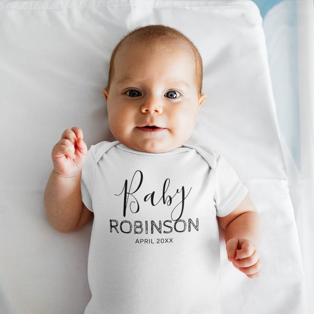 Body Para Bebé Invitación de embarazo personalizada Baby Bodysuit (Subido por el creador)