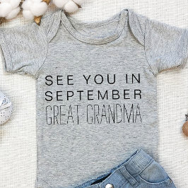 Body Para Bebé Invitación de embarazo personalizada de la abuela