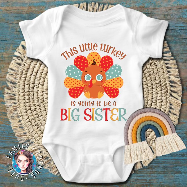 Body Para Bebé Invitación de la Hermana Grande del Día de Acción  (Subido por el creador)