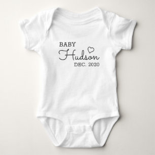 Body Para Bebé Invitación personalizada de nombre del bebé