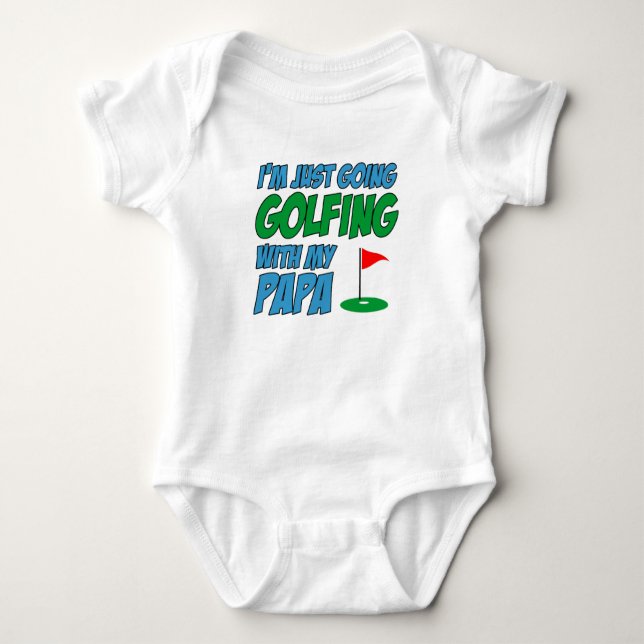 Body Para Bebé Ir de golf con papá y su nieto (Anverso)