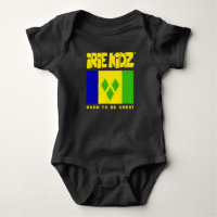iRiE KiDZ® 'St. Traje de bebé con bandera de San V