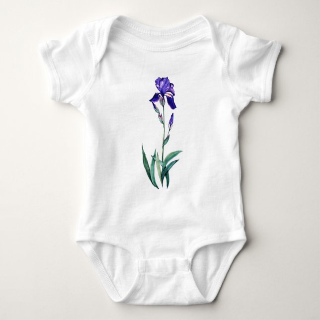 Body Para Bebé Iris azul por PMACarlson (Anverso)