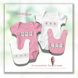 Body Para Bebé Irresistible crema de hielo traje bodysuit por Adi