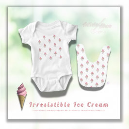 Body Para Bebé Irresistible crema de hielo traje bodysuit por Adi