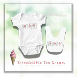Body Para Bebé Irresistible crema de hielo traje bodysuit por Adi