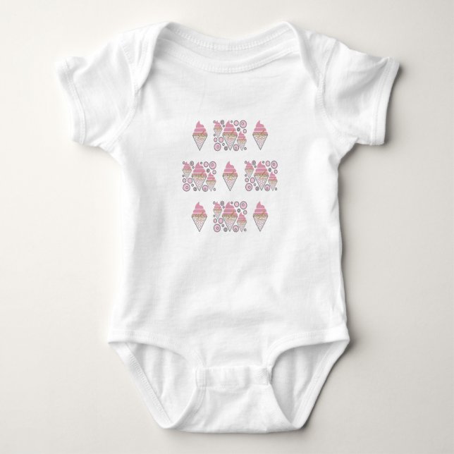 Body Para Bebé Irresistible Ice Cream Licorice Baby Bodysuit (Anverso)