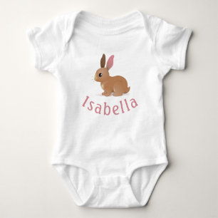 Body Para Bebé Isabella Nombre Personalizado Bunny Nursery Nombre