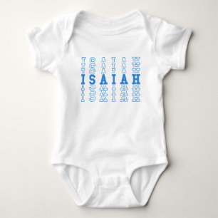 Body Para Bebé Isaiah Blue Personalizado Repeat Name