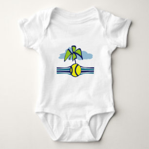 Body Para Bebé Isla de Tenis Tropical Summer Baby Bodysuit