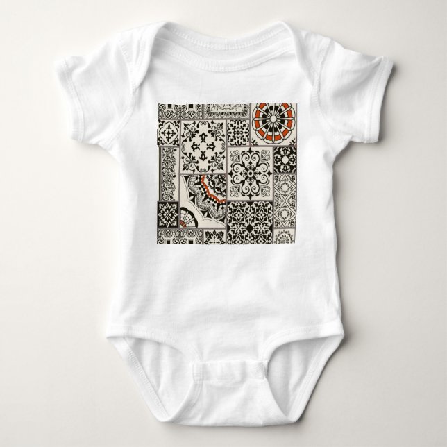 Body Para Bebé Islam Arabic Majolica Tiles Patchwork (Anverso)