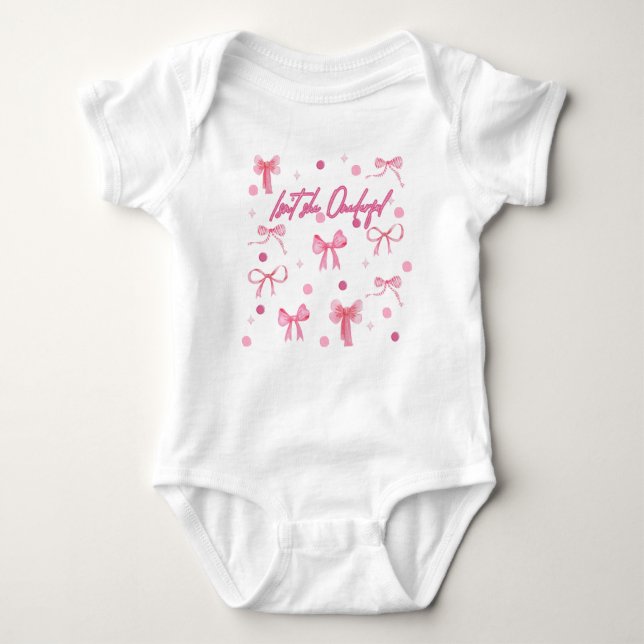Body Para Bebé Isn't she onederful first birthday outfit (Anverso)