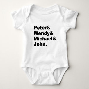 Body Para Bebé J.M. Peter Pan de Barrie  Peter Wendy Michael John