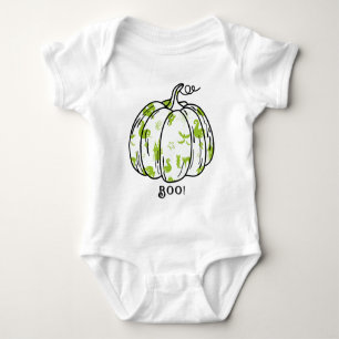 Body Para Bebé Jack-O’-Lantern verde lindo y fantasmagórico