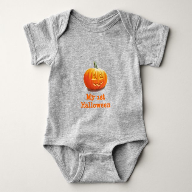 Body Para Bebé Jack O'Lantern Halloween Baby Bodysuit (Anverso)