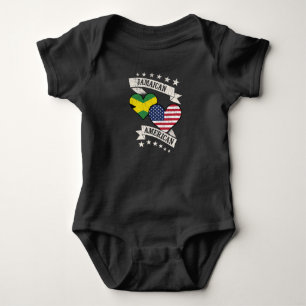 Body Para Bebé Jamaica American Heart Flags Jamaica America