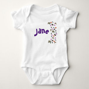 Body Para Bebé Jane, nombre con fauna australiana, 