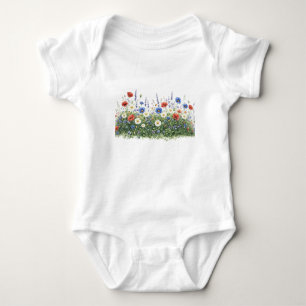 Body Para Bebé Jardín botánico de flores de pradera silvestre