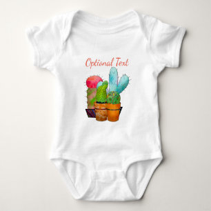 Body Para Bebé Jardín de Cactus colorido
