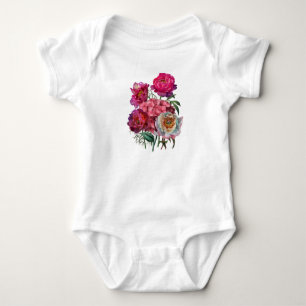Body Para Bebé Jardín de flores románticas