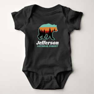 Body Para Bebé Jefferson National Forest Virginia VA Bear Retro