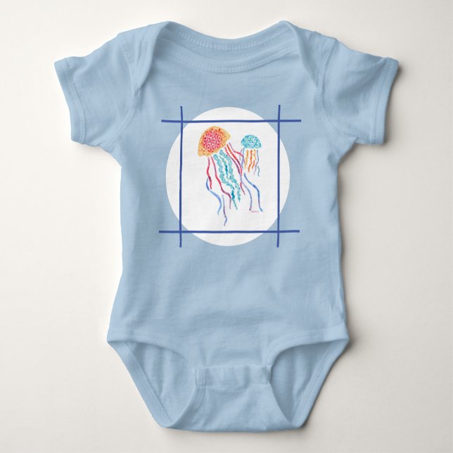 Body Para Bebé Jellyfish One Pie Baby Bodysuit (Anverso)