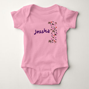 Body Para Bebé Jessica, Nombre, Logo Con Vida Salvaje Australiana