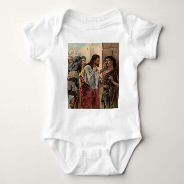 Body Para Bebé Jesucristo curando al ciego (Anverso)