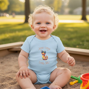 Body Para Bebé Jesús Ama a Niñito Lindo Oruga Niño Niña