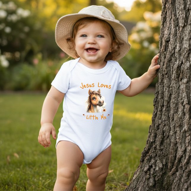 Body Para Bebé Jesús ama al pequeño Pony Horse Chica (Subido por el creador)