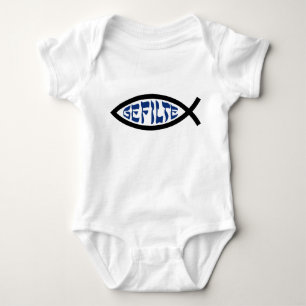 Body Para Bebé Jesús Gefilte Fish - Humor judío de Pascua judía