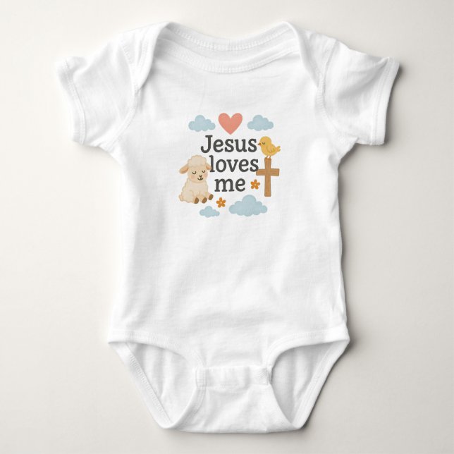 Body Para Bebé Jesús me ama (Anverso)