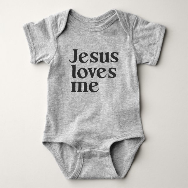 Body Para Bebé Jesús Me Ama Bodysuit (Anverso)