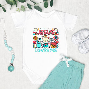 Body Para Bebé "Jesús me ama" Diseño con Personalizado amable
