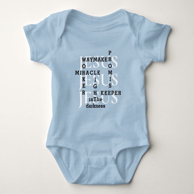 Body Para Bebé Jesus Waymaker Miracle Baby Bodysuit (Anverso)