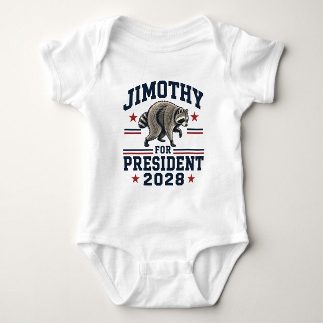 Body Para Bebé Jimothy presidente 2028 (Anverso)