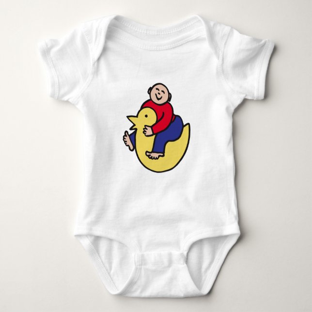 Body Para Bebé Jinete de patito (Anverso)
