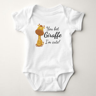 Body Para Bebé Jirafa Divertida: Apuesto Jirafa Soy Adorable