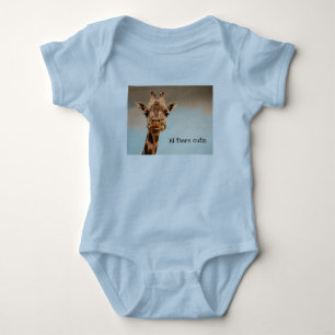 Body Para Bebé jirafa foto hi allí corbata camiseta