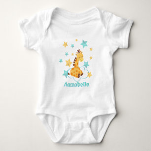 Body Para Bebé Jirafa linda neutral en cuanto al género y estrell