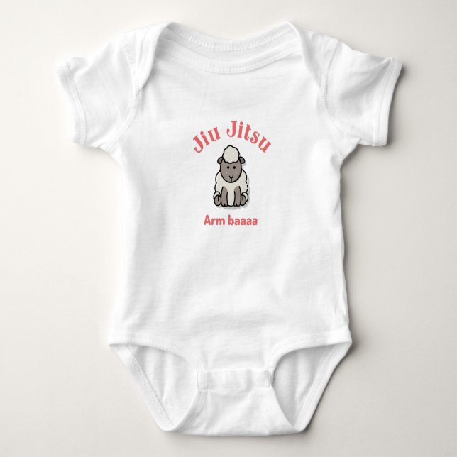 Body Para Bebé Jiu Jitsu Arm Baaaa Sheep  (Anverso)