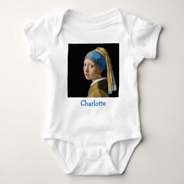 Body Para Bebé Johannes Vermeer, Chica de Pearl Earring (Anverso)