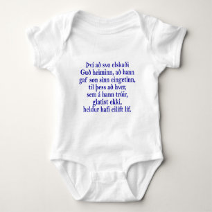 Body Para Bebé John 3:16 Islandés