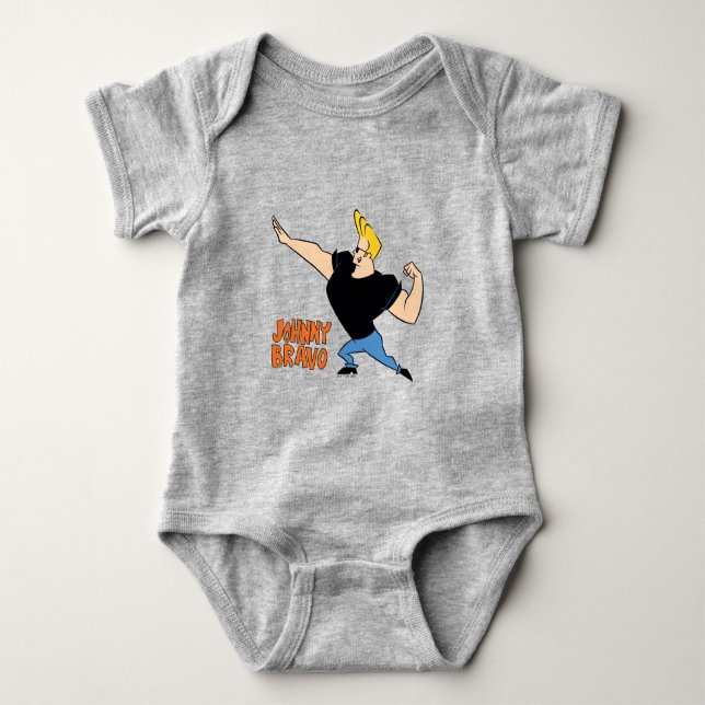 Body Para Bebé Johnny Bravo Flexing (Anverso)