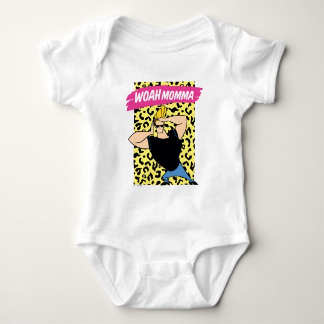 Body Para Bebé Johnny Bravo - Woah Momma (Anverso)